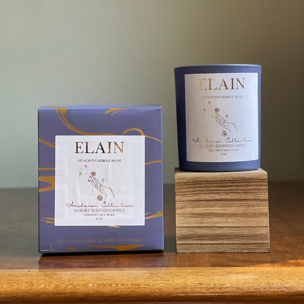 Elaine Inspired Soy Luxury Scented Candle for ACOTAR Book Lovers | Hyacinth, Neroli, Musk | Archeron Collection| 8oz