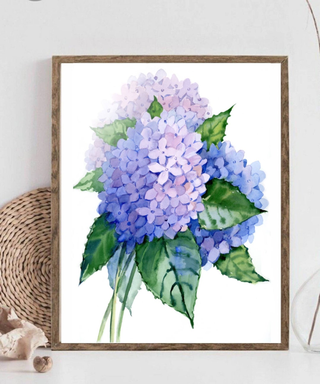 Hydrangea Painting Flower Art Print From Hydrangea Watercolor Original ...