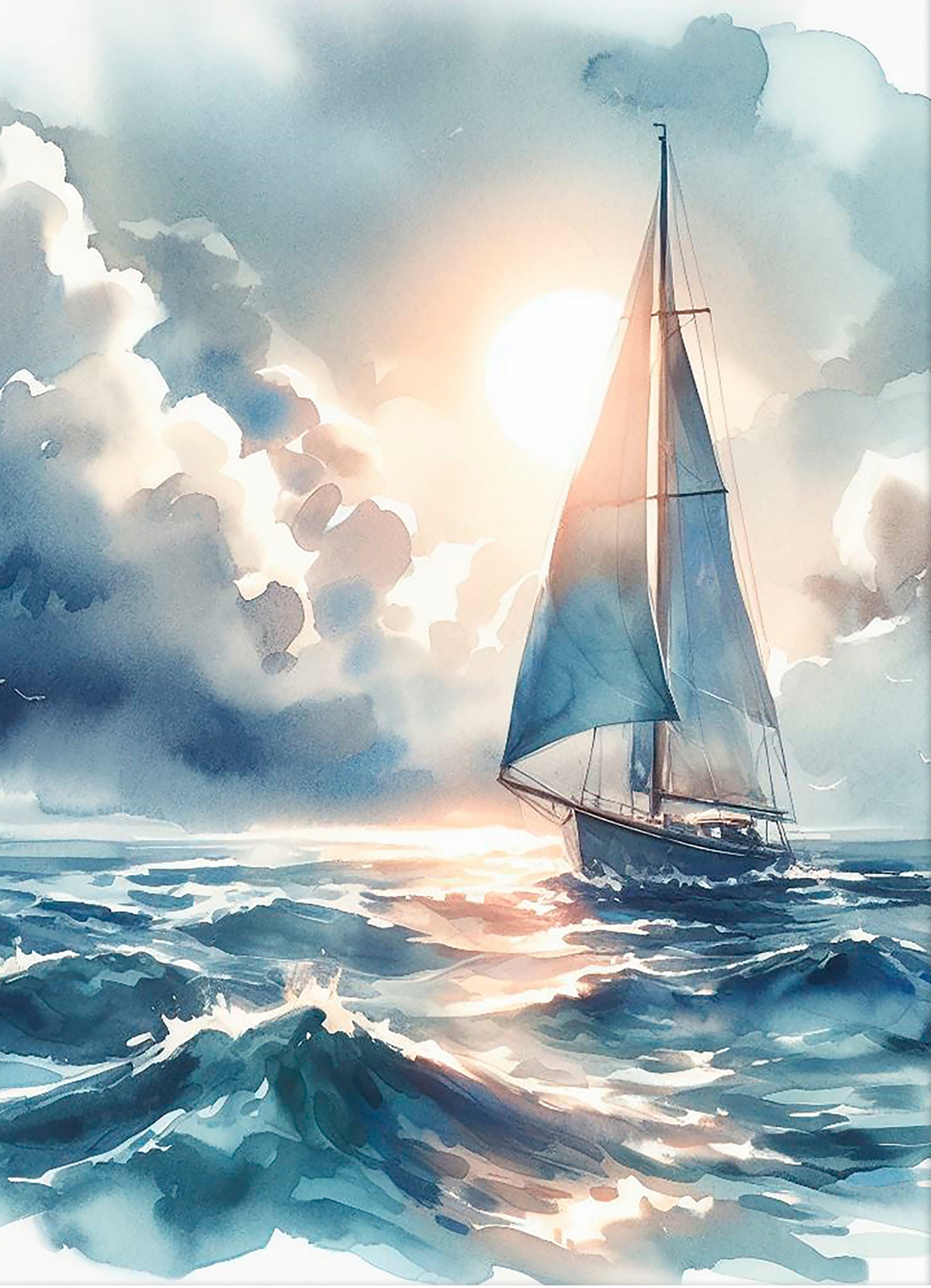 Tableau voiliers mer Peinture sur toile Virginie Linard