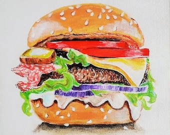 油彩『Burger Set』 油彩『Burger Set』 Amazon.com: frymmx 6-Piece Stackable