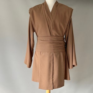 Star Wars Jedi Tunic Set, Made To Order Authentic Linen Jedi-Style Tunic (Brown/ Rust)