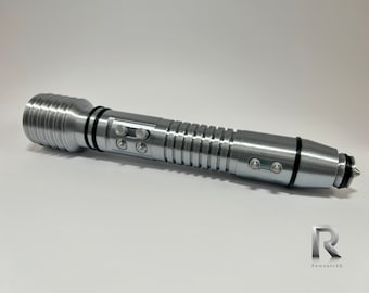 Replica accurata stampata in 3D dello schermo della spada laser di Star Wars Kit Fisto