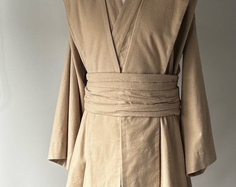 Star Wars Jedi Tunic Set, Made To Order. Soft 100% Cotton flannel, Beige.