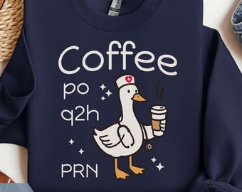 Emergency Department Shirt, Unhinged Goose Coffee Sweatshirt, Hoodie, RN ER ICU Psych Nurse Gift, Medical Assistant Nurse Appreciation Gift