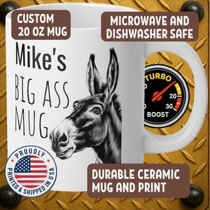 Manly Custom Funny Coffee Mug for Dad Husband or Coffee Lover Big Ass Mug for Daily Use Oversized 20oz Mug for Home or Office Manly Mug