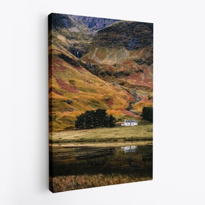Highland Hideaway - Scotland photography canvas wall art print - free shipping - sizes start at 30cm x 20cm