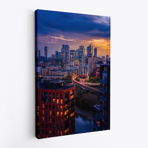 Manhattan-on-Thames - London photography canvas wall art print - free shipping - sizes start at 25cm x 20cm