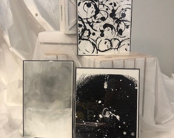 Arte de pared de tinta negra