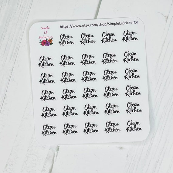 S113 CLEAN KITCHEN Script Planner Stickers Paper Stickers etna.com.pe