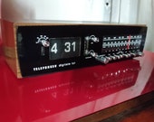 Vintage 1970s Telefunken Digitale 101 Flip Clock Radio Alarm Made in Germany