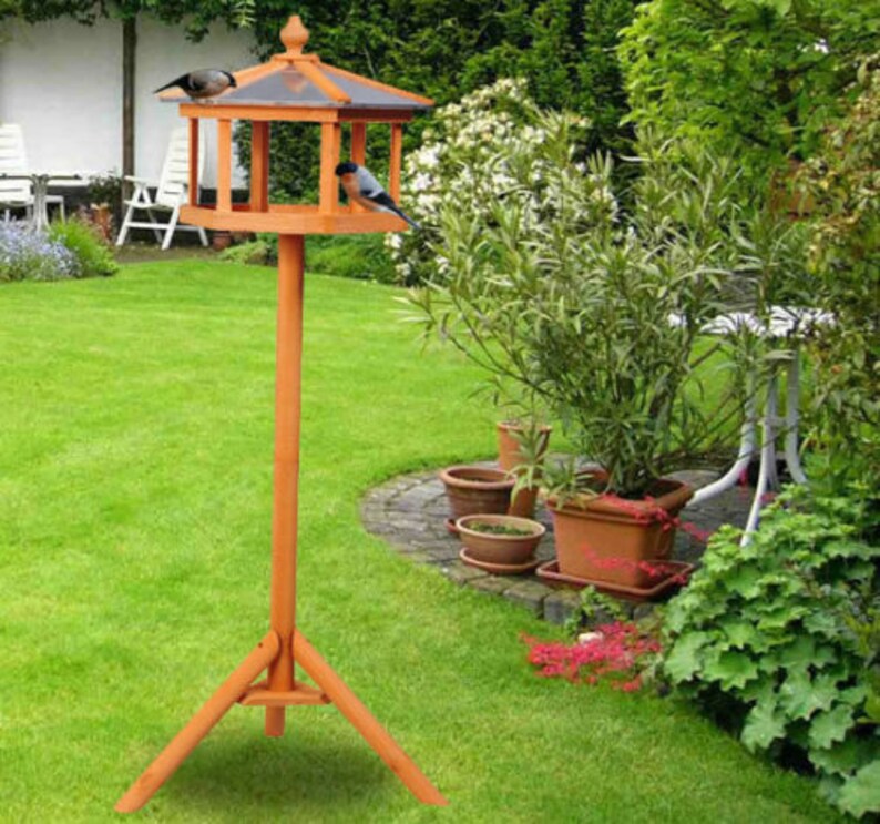 Rustic Retro 113cm SOLID WOOD Bird Stand Feeder Table Feeding Etsy UK