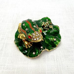 Frog Trinket Box, Frog Trinket Dish, Frog Trinket Tray, Small Frog Statue, Frog Keepsake Box, Animal Jewelry Box, Frog Figurine - VDA0566