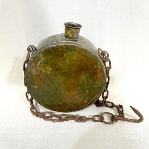 Antique Water Tank | Vintage Old Water Storage Flask | Primitive Flask | Copper Water Canteen | Primitive Copper Barrel | Water Container