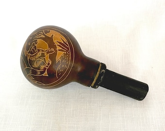 Coctelera de maracas de madera / Instrumento musical artesanal / Martillo de arena vintage / Regalo de percusión de maraca tradicional