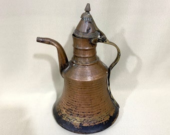 Vintage Copper Pot, Copper Drinkware, Decorative Copper Pot, Antique Copper Pot, Hammered Copper Pot, Old Copper Pitcher, Copper Kettle