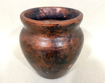 Vintage Clay Pot | Terracotta Flower Pot | Clay Vase | Vintage Clay Jug | Wabi Sabi Pottery Jug | Farmhouse Rustic Decor | Ancient Clay Pot