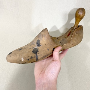 Primitive Wooden Shoe Mold | Vintage Wooden Shoe Last | Shoe Maker Tools | Wooden Old Shoes Form | Cobbler Tool | Wood Shoe Stretcher