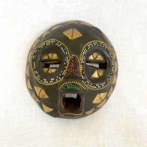 African Hand Carved Mask | Vintage Wooden Wall Mask | Vintage Wall Ethnic Tribal Mask | African Wall Hanging Decoration | Wall Hanging Art