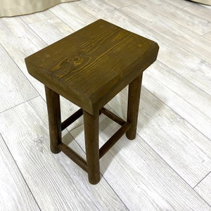 Rectangle Wooden Decorative Stool | Handmade Plant Pot Stand | Plant Stool | Farmhouse Step Stool | Wood Rectangle Riser | Small Plant Table