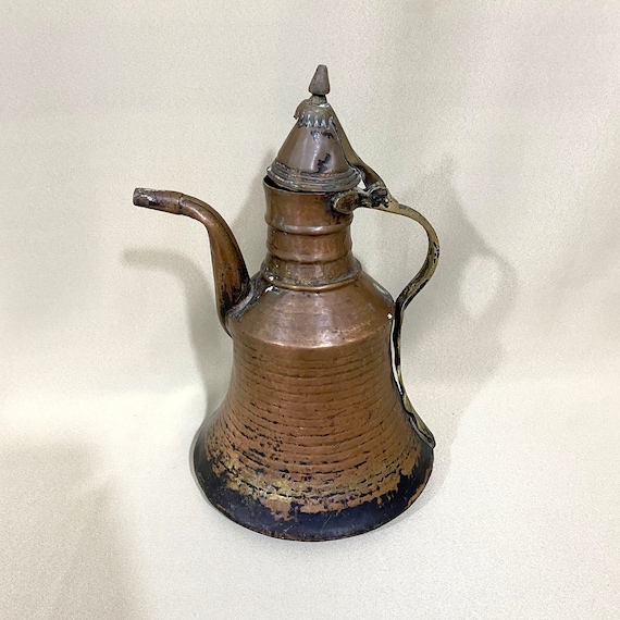 Vintage Copper Pot, Copper Drinkware, Decorative Copper Pot, Antique Copper Pot, Hammered Copper Pot, Old Copper Pitcher, Copper Kettle