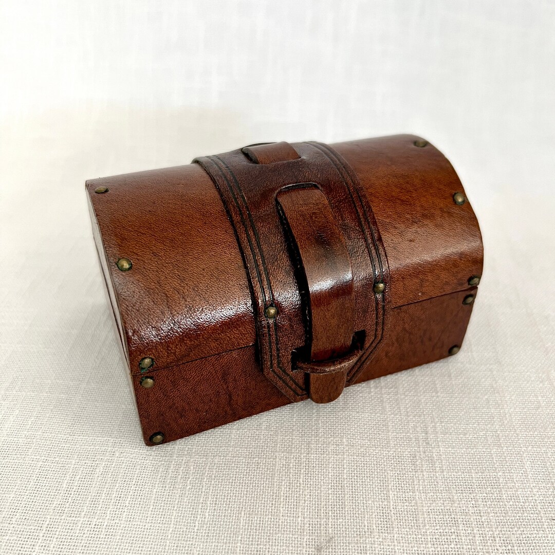 Wooden Decorative Chest, Jewelry Storage Box, Vintage Small Pirate ...