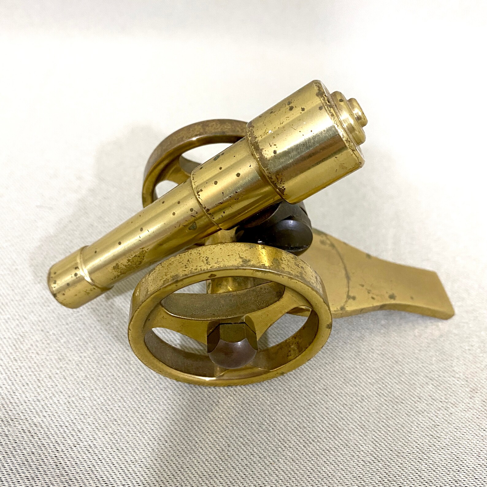 Vintage Small Brass Cannon Decorative Brass Army Cannon Etsy