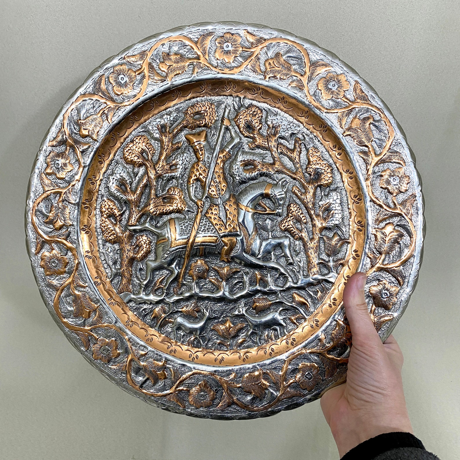 Vintage Old Copper Engraving Plate Hammered Copper Etsy UK