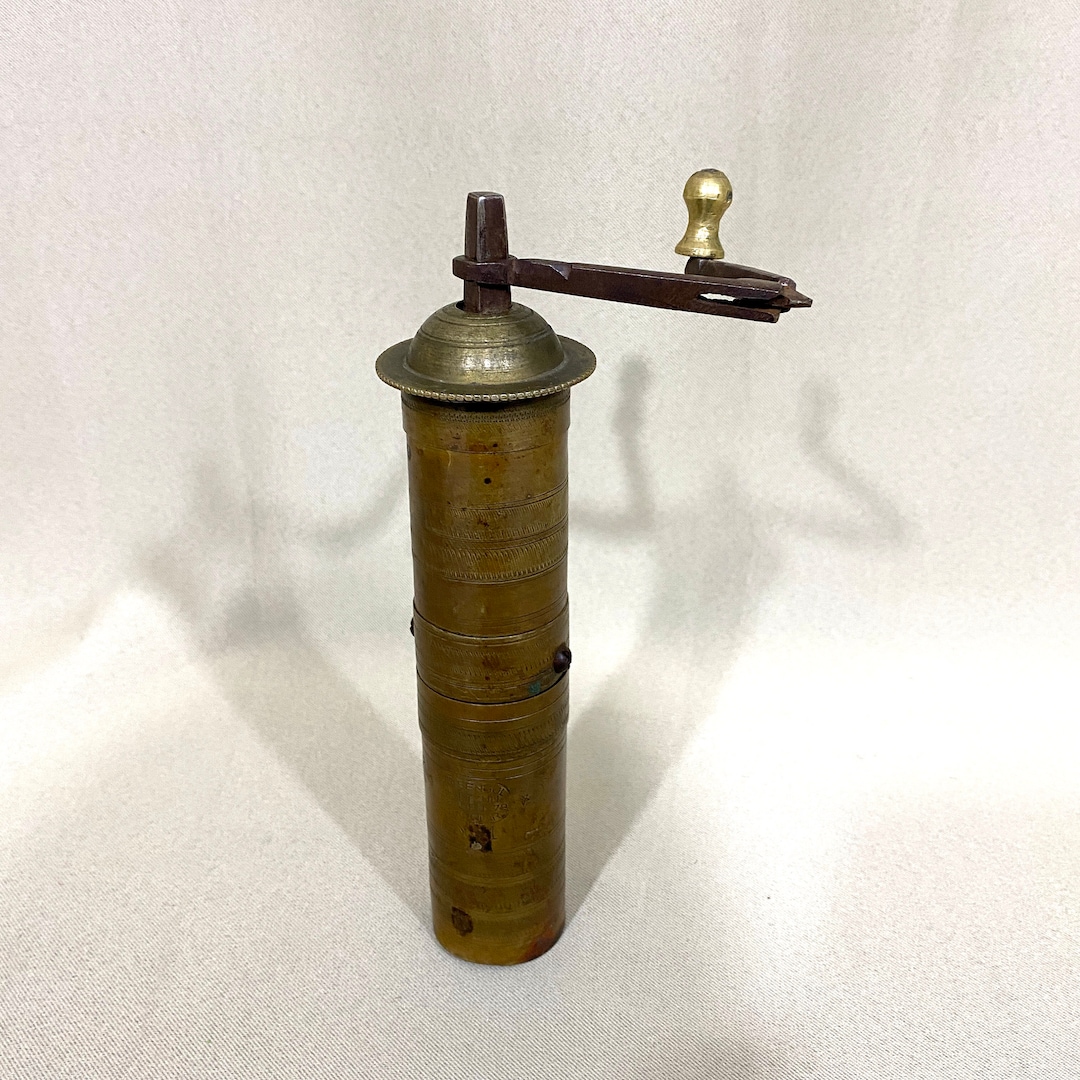 Vintage Turkish Coffee Brass Grinder Antique Coffee Grinder Ottoman Brass Coffee Mill Rustic