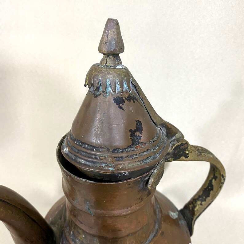 Vintage Copper Pot, Copper Drinkware, Decorative Copper Pot, Antique Copper Pot, Hammered Copper Pot, Old Copper Pitcher, Copper Kettle image 9