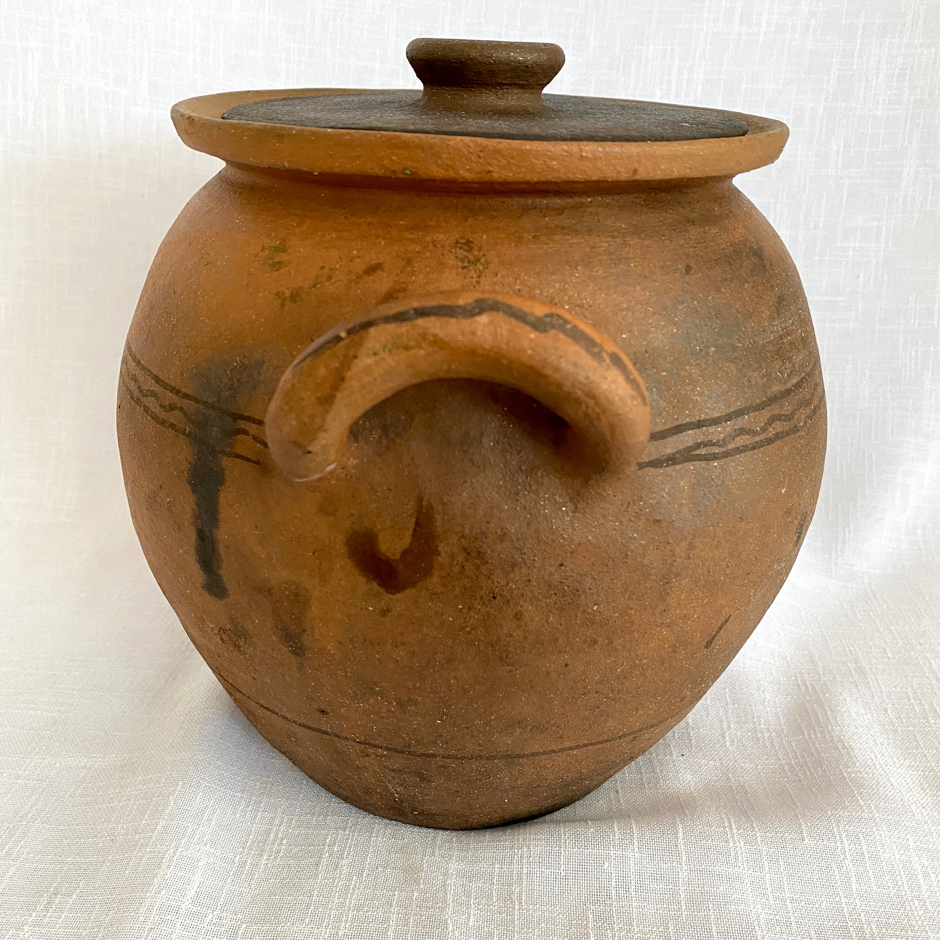 Old Cooking Clay Pottery Pot With Lid Terracotta Earthenware Etsy