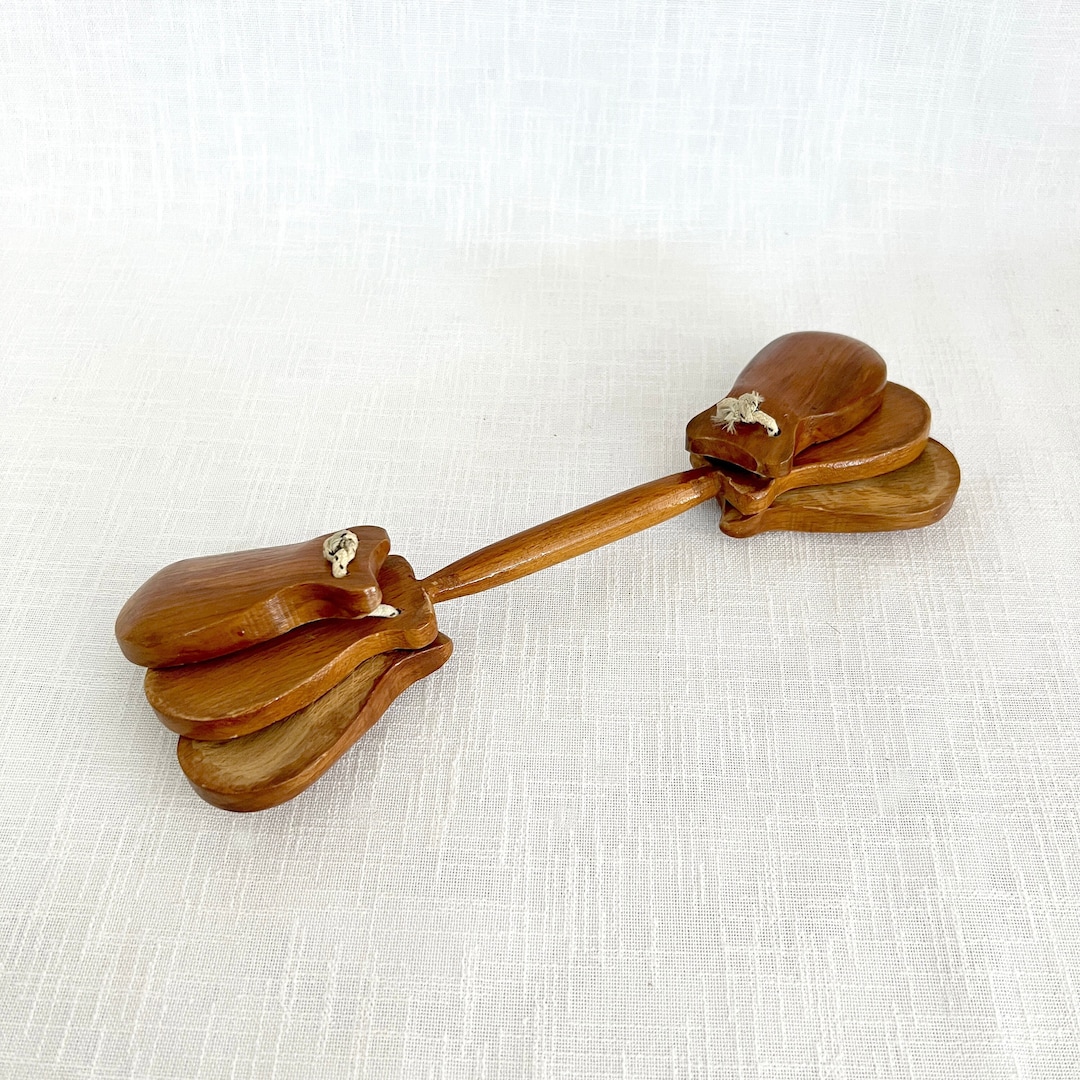 Vintage Wooden Handle Flamenco Vintage Musical