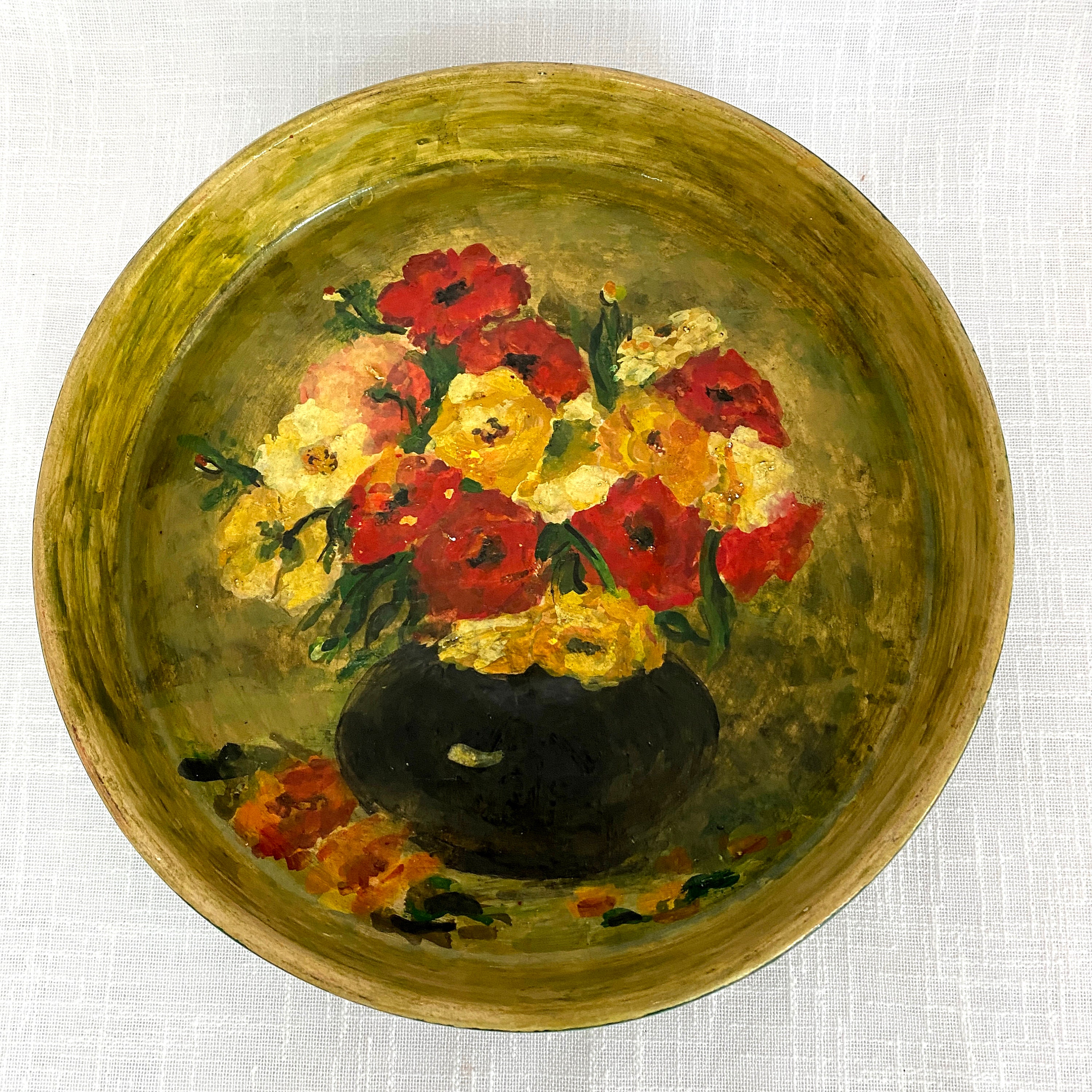 Handmade Ceramic Tray Round Pottery Round Dish Ceramic Etsy