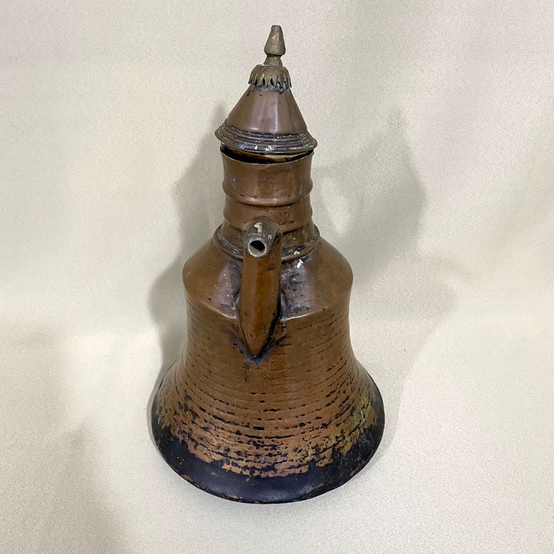 Vintage Copper Pot, Copper Drinkware, Decorative Copper Pot, Antique Copper Pot, Hammered Copper Pot, Old Copper Pitcher, Copper Kettle image 4