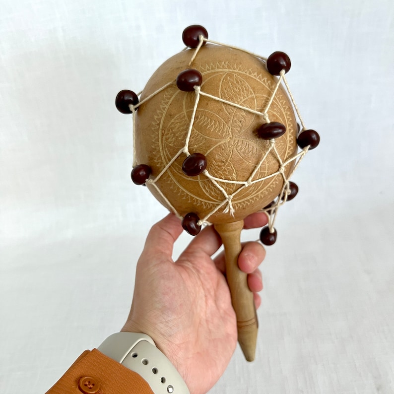 Large Wooden Maracas Wood Maracas Shaker Handicraft Musical Etsy