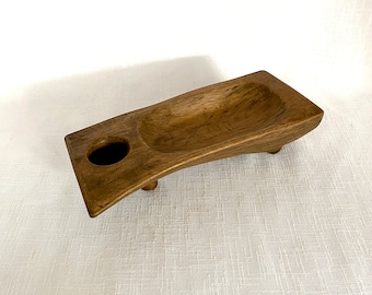 Wooden Serving Plate, Wooden Snack Table Tray, Snack Nut Bowl, Decorative Snack Wood Plate, Handcrafted Serving Tray, Hand Carved Tray