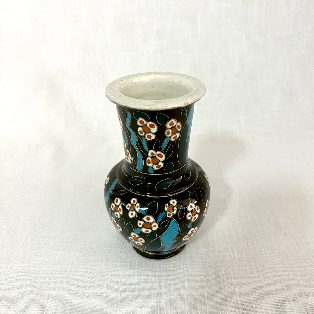 Vintage Ceramic Flower Vase, Porcelain Vase, Farmhouse Rustic Decor