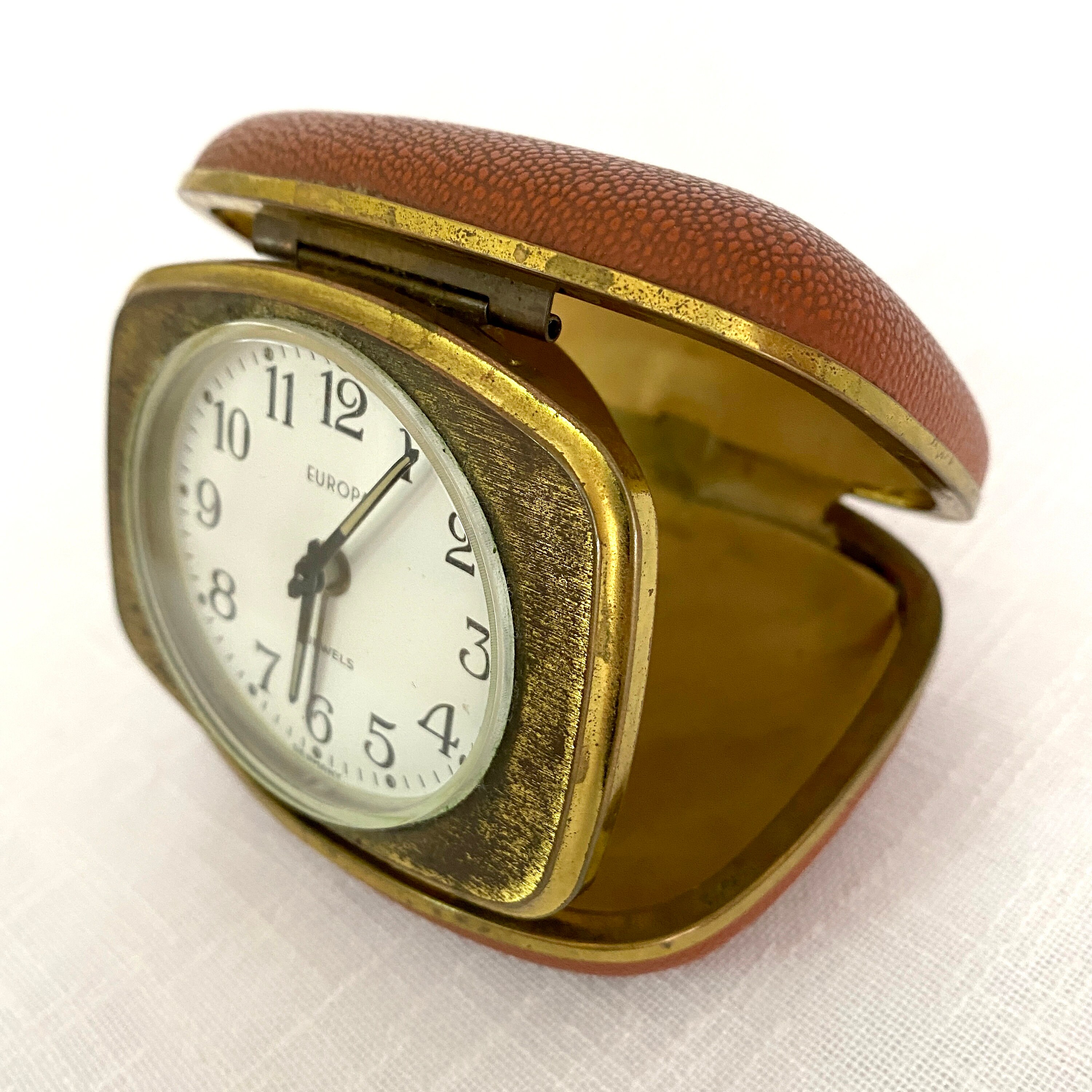 Vintage Travel Alarm Clock in Brown Case Germany Europa Etsy UK
