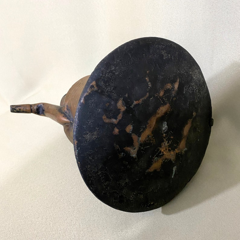 Vintage Copper Pot, Copper Drinkware, Decorative Copper Pot, Antique Copper Pot, Hammered Copper Pot, Old Copper Pitcher, Copper Kettle image 6