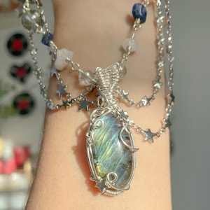 Moon labradorite Choker necklace