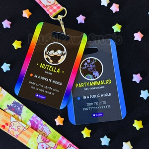 Custom VRChat ID Badges | Custom Fursuit Badge Commission | Waterproof Scratchproof Durable Hard Tags | Made to Last |
