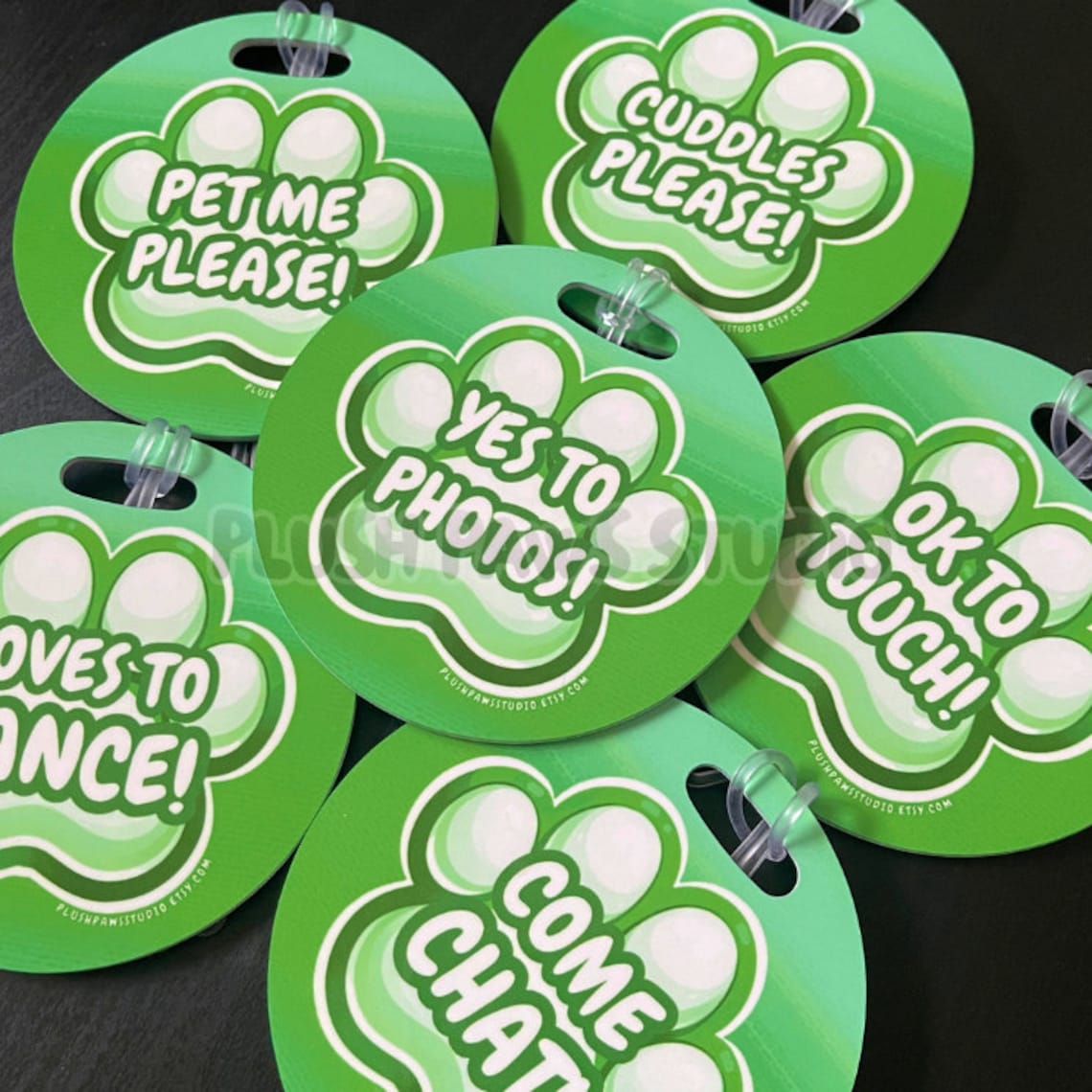 Consent Custom Fursuit Badge Tags | Custom Text Furry Badge Commission ...