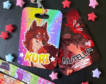 Custom Fursona Badge Tags | Custom Fursuit Badge Commission | Waterproof Scratchproof Durable Hard Tags | Made to Last |