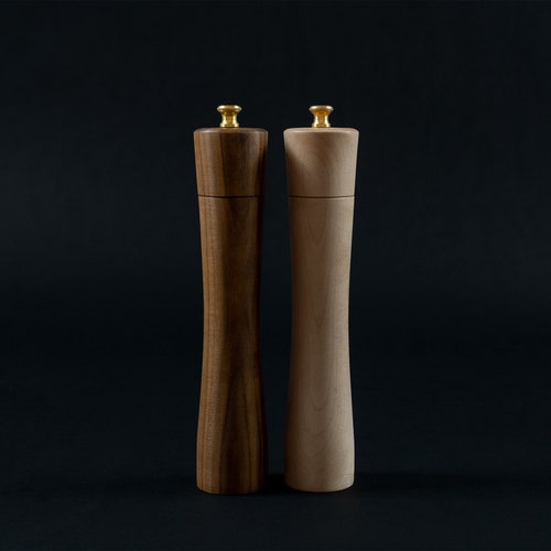 Salt and Pepper Mill Set Brass Salt and Pepper Mills Salt Etsy