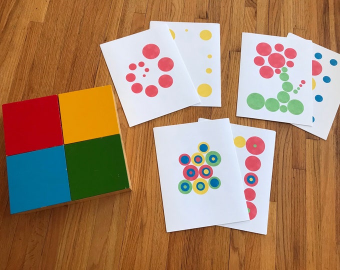 50+ Montessori Knobless Cylinders Extension Patterns Base Cards & 3D ...