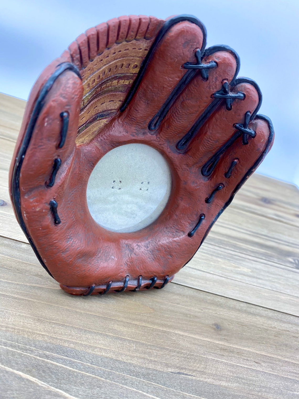 Ceramic Baseball Catchers Glove Photo Frame Etsy