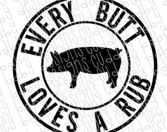 Rub Butt Svg | Etsy