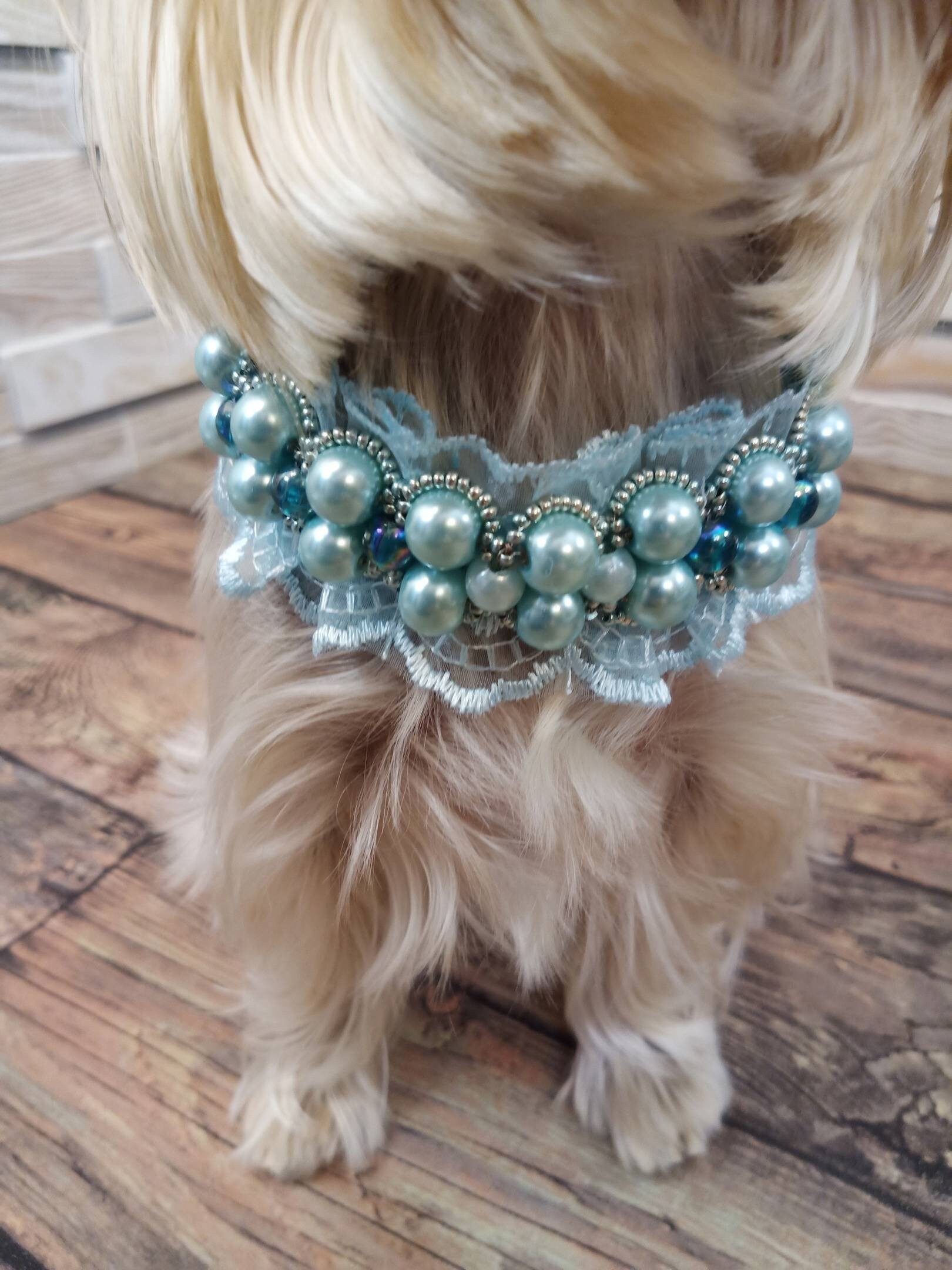 Custommade Pet Accessory Crystal Pearl Dog Collar Unique Etsy