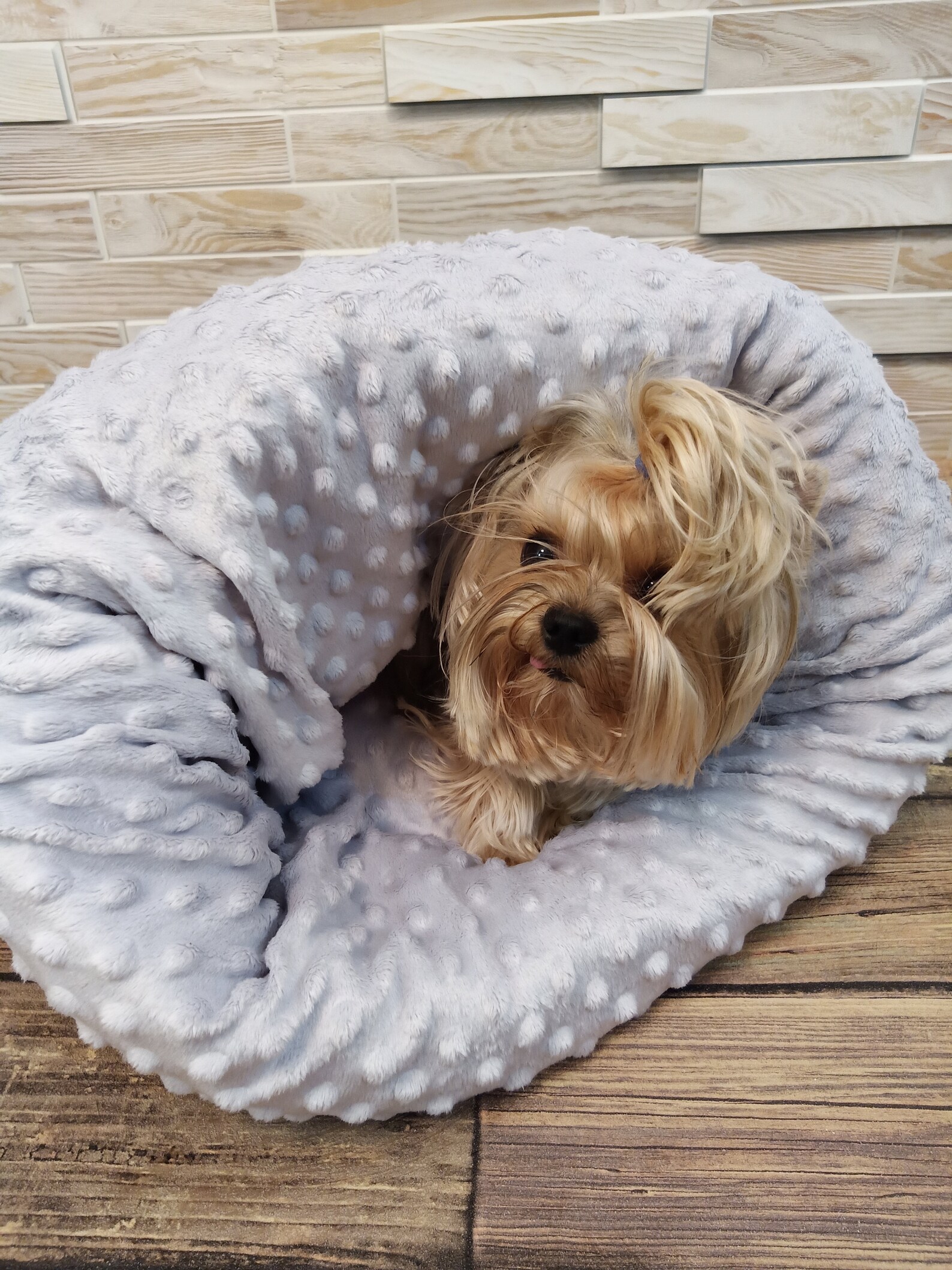 Sleeping Bag for dog Gray with ears Snuggle Den Cozy Cave Etsy