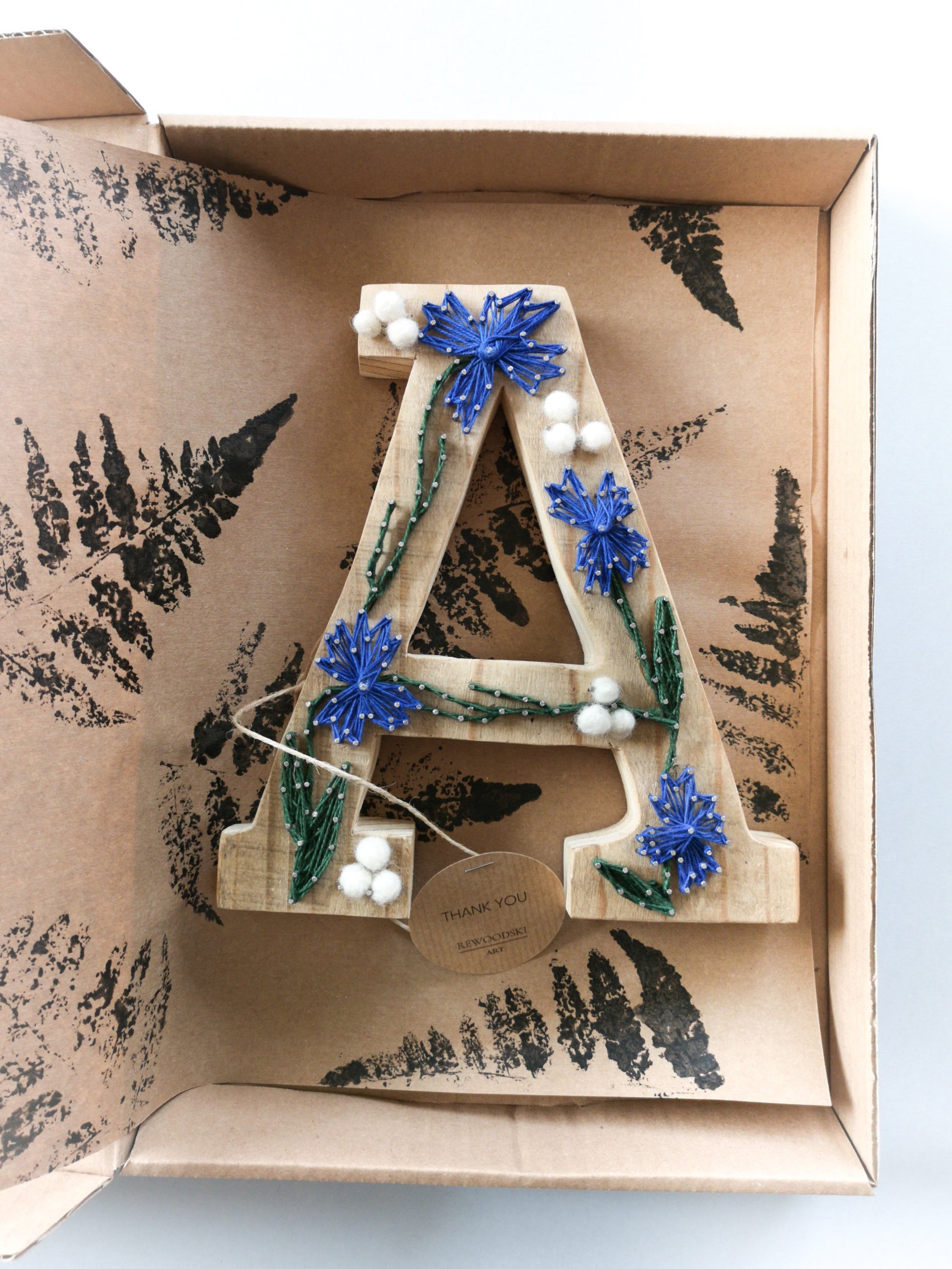 Floral letter personalised flower letter wooden free stand Etsy