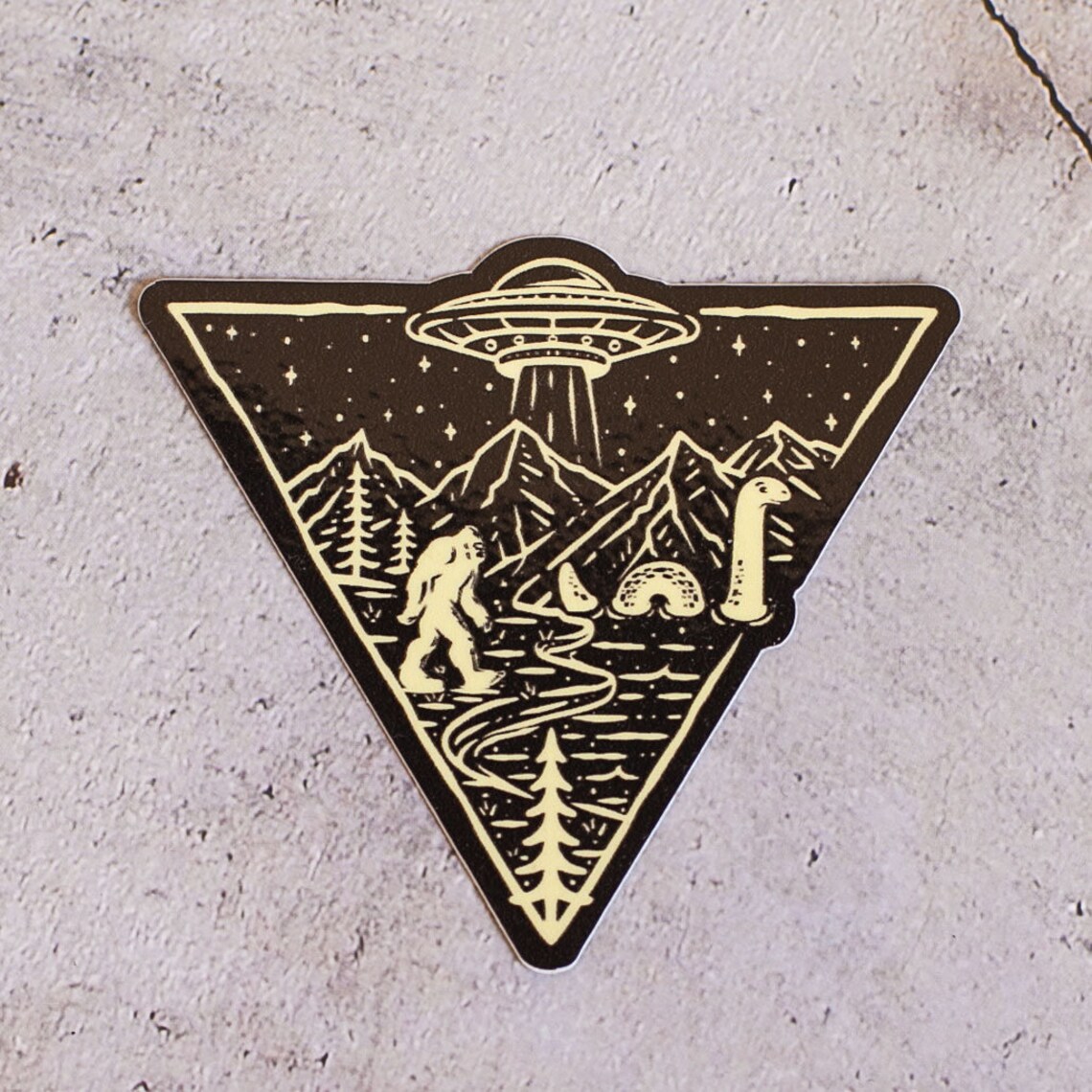 Cryptid Triangle Design Cryptid Triangle Sticker - Etsy